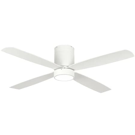 Westgate 52in White Finish AB 4-Blade Ceiling Fan & Light, 19W, 3000K WFL-118-WS-4B-52-30K-WH-WH